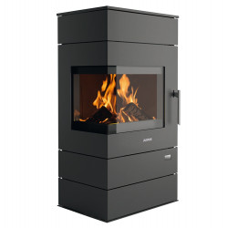 Poêle à bois Voga (W+) Acier Noir - 7 kW de marque Justus, référence: B8553700