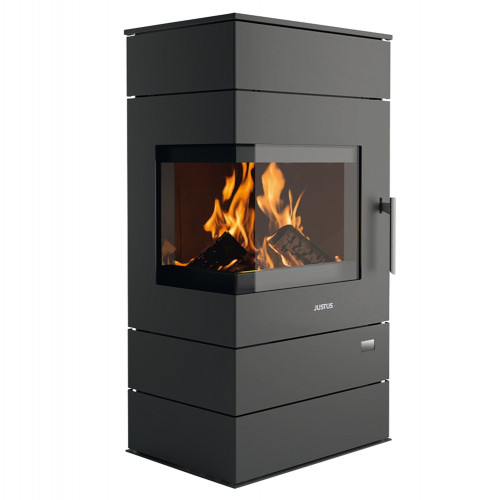 Poêle à bois Voga (W+) Acier Noir - 7 kW - Justus