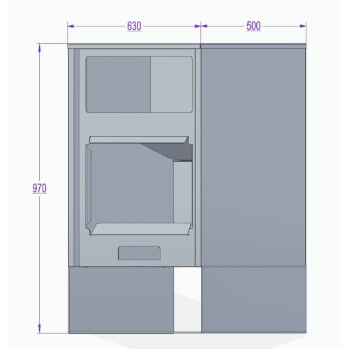 Poêle à bois - modèle ASTON - 10,2 kW -  jusqu’à 225 m³ - H.97 x l.63 x P.50 cm - Classe énegétique A - Eider Biomasa