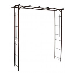 Arche de jardin - modèle Pergola - tube avec pieds carré 20cm - 187x40x198cm - noir charbon de marque Louis Moulin, référence: J8575500