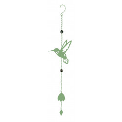 Carillon en forme de colibri avec perles  - vert pâle de marque Louis Moulin, référence: J8577300