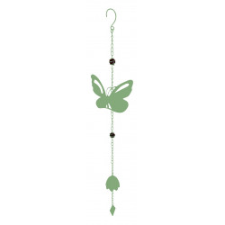 Carillon en forme papillon avec perles - vert pâle de marque Louis Moulin, référence: J8577500