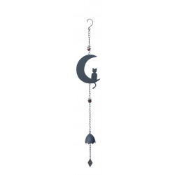 Carillon en forme de chat et de lune avec perles - anthracite de marque Louis Moulin, référence: J8577600