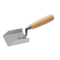 Spatule d'angle pour plâtrier - inox - bois - 80x80mm de marque BergTecTool, référence: B8587800