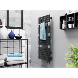 Sèche-serviettes électrique soufflant  - ASAMA CONNECTE II - 1500W H.99.5xl.55 cm - Anthracite - SAUTER