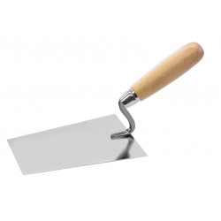 Truelle de maçon - col en S - inox - bois - 160 mm de marque BergTecTool, référence: B8628700