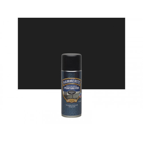 Peinture fer extérieur Aérosol direct sur rouille HAMMERITE noir martelé 0.4 l - HAMMERITE