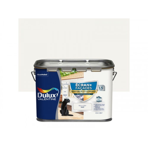 Peinture facade Ecran + multi-supports DULUX VALENTINE, blanc, 2.5 l - DULUX VALENTINE