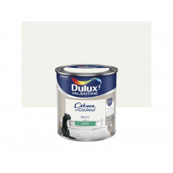 Peinture mur, boiserie crème de couleur DULUX VALENTINE blanc satiné 0.5L de marque DULUX VALENTINE, référence: B8636400