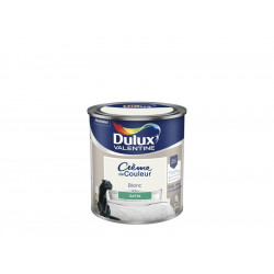 Peinture mur, boiserie crème de couleur DULUX VALENTINE blanc satiné 0.5L - DULUX VALENTINE