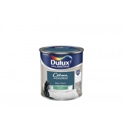 Peinture mur, boiserie crème de couleur DULUX VALENTINE bleu paon satiné 0.5L - DULUX VALENTINE