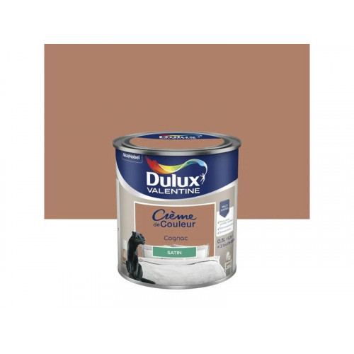 Peinture cognac mur, boiserie Creme de couleur DULUX VALENTINE satine 0.5 l - DULUX VALENTINE