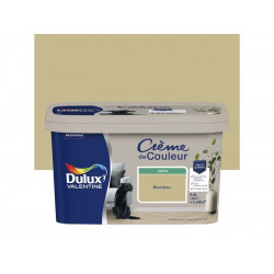 Peinture mur boiserie satiné, DULUX VALENTINE Crème de couleur, bambou, 2.5 litres de marque DULUX VALENTINE, référence: B8639700