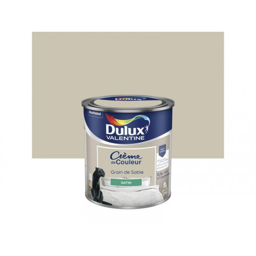 Peinture mur, boiserie et papier peint DULUX VALENTINE grain de sable satiné 0.5L - DULUX VALENTINE