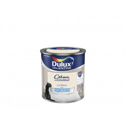 Peinture mur, boiserie Crème de couleur DULUX VALENTINE lin blanc mat 0.5 L de marque DULUX VALENTINE, référence: B8640600