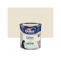 Peinture mur, boiserie crème de couleur DULUX VALENTINE lin clair satiné 0.5L de marque DULUX VALENTINE, référence: B8640800