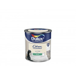 Peinture mur, boiserie crème de couleur DULUX VALENTINE lin clair satiné 0.5L - DULUX VALENTINE