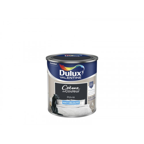 Peinture poivre mur, boiserie Creme de couleur DULUX VALENTINE mat 0.5 l - DULUX VALENTINE