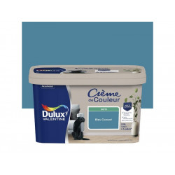 Peinture bleu canard mur, boiserie Creme de couleur DULUX VALENTINE satine 2.5 l de marque DULUX VALENTINE, référence: B8642700