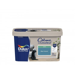 Peinture bleu canard mur, boiserie Creme de couleur DULUX VALENTINE satine 2.5 l - DULUX VALENTINE