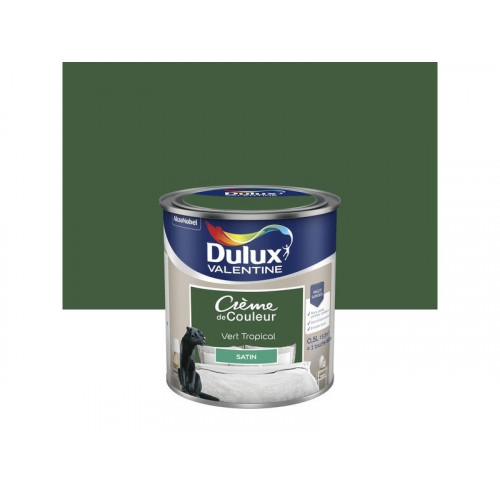 Peinture mur, boiserie et papier peint DULUX VALENTINE vert tropical satiné 0.5 - DULUX VALENTINE