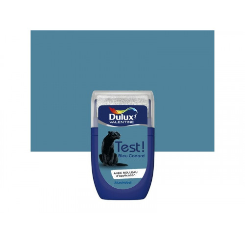 Testeur peinture bleu canard satine Creme de couleur DULUX VALENTINE 30 ml - DULUX VALENTINE