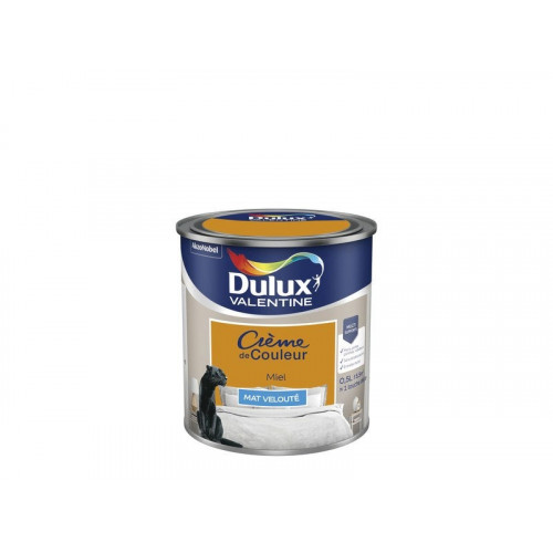 PEINTURE MIEL MUR ET BOISERIE DULUX VALENTINE MAT 0.5 L - DULUX VALENTINE