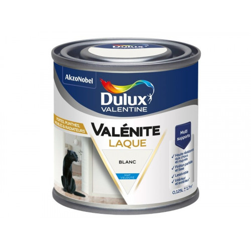 Peinture boiserie blanc mat DULUX VALENTINE 0.125l - DULUX VALENTINE