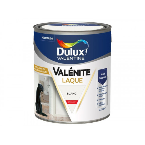 Peinture boiserie blanc brillant DULUX VALENTINE Valenite 2l - DULUX VALENTINE