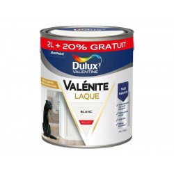 Peinture boiserie blanc brillant DULUX VALENTINE Valenite 2.5L+20% gratuit de marque DULUX VALENTINE, référence: B8647800