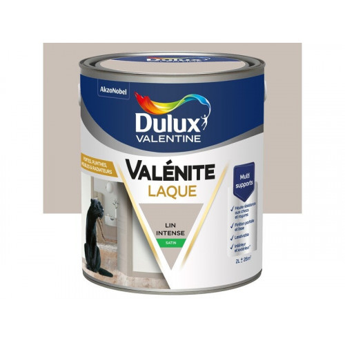 Peinture boiserie lin intense satin DULUX VALENTINE Valenite 2l - DULUX VALENTINE