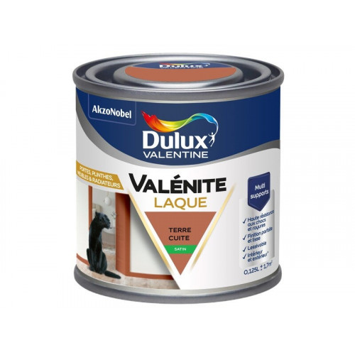 Peinture boiserie terre cuite satin DULUX VALENTINE 0.125l - DULUX VALENTINE