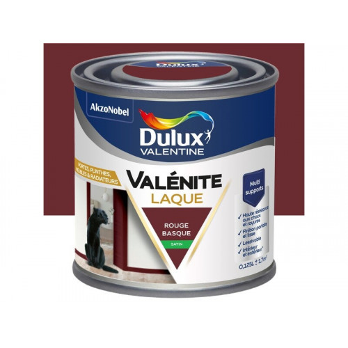 Peinture boiserie rouge basque satin DULUX VALENTINE 0.125l - DULUX VALENTINE