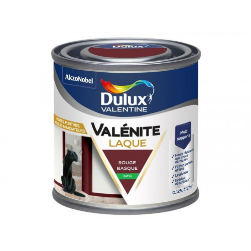 Peinture boiserie rouge basque satin DULUX VALENTINE 0.125l - DULUX VALENTINE