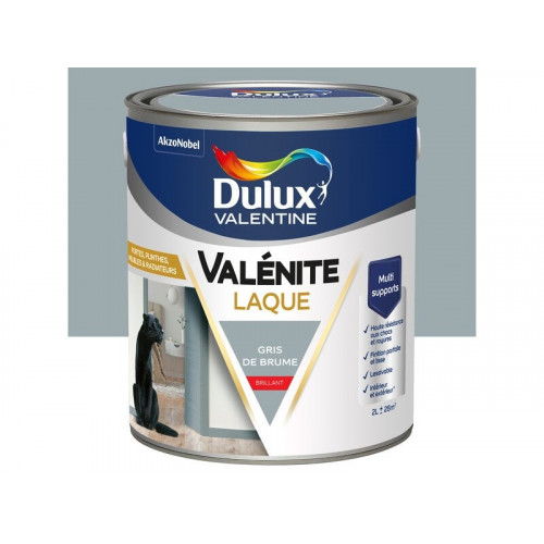 Peinture boiserie gris de brume brillant DULUX VALENTINE Valenite 2l - DULUX VALENTINE