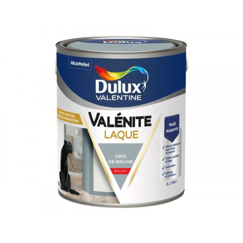 Peinture boiserie gris de brume brillant DULUX VALENTINE Valenite 2l - DULUX VALENTINE