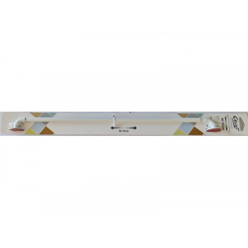 Tringle a rideau Curve Diam.10 mm Blanc mat 40 a 70 cm - CESSOT