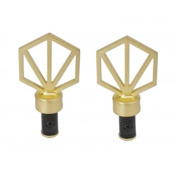 2 embouts pour barre de vitrage, Diam.10 mm, dore Chic, CESSOT de marque CESSOT, référence: B8652700