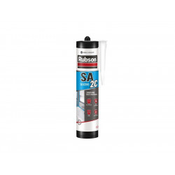 Mastic sanitaire silicone acetique RUBSON gris foncé cartouche 280ml de marque RUBSON, référence: B8669400