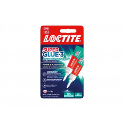 Colle de reparation loctite superglue-3 gel repositionable tube 3g x2 - Loctite