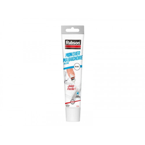 Mastic silicone cuisine/bain blanc RUBSON tube 50 ml - RUBSON