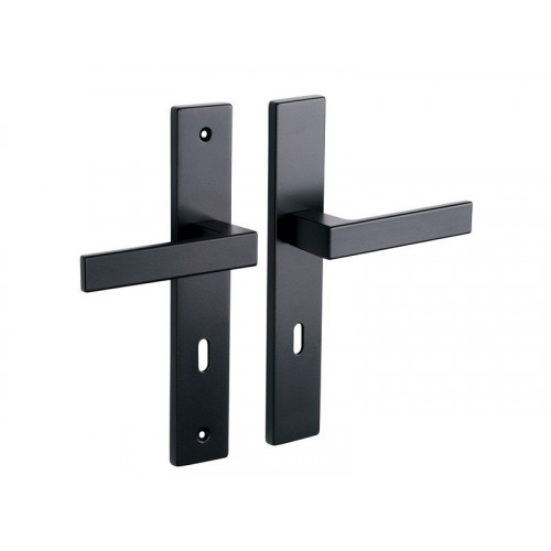 2 poignees de porte Nathan/loft trou de cle ALPERTEC, acier entraxe 195 mm - ALPERTEC