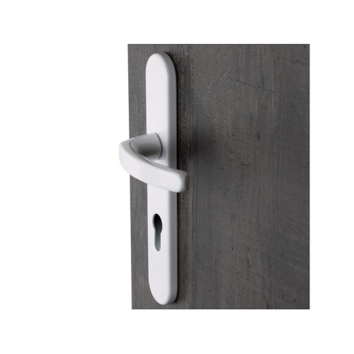 2 poignees de porte Baltic/beverly trou de cylindre ALPERTEC, aluminium entraxe 195 mm - ALPERTEC