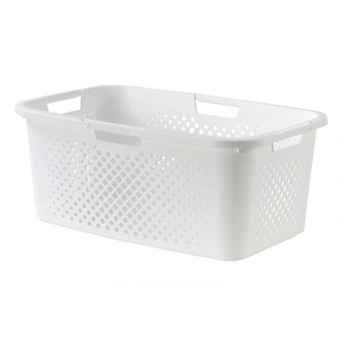 Panier à linge polypropylène, l.38 x H.23.5 x P.58 cm - Sans marque