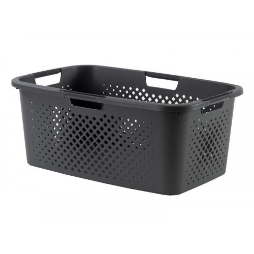 Panier à linge polypropylène, l.38 x H.23.5 x P.58 cm - Sans marque