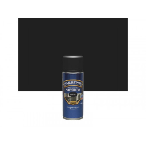 Peinture fer extérieur Aérosol direct sur rouille HAMMERITE noir brillant 0.4 l - HAMMERITE