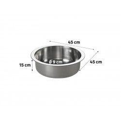 Evier rond 1 cuve ISEA inox lisse diam. 54 cm - DELINIA