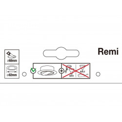 Anneau pour spot à encaster essentiel Remi GU10 en plastique, diam. 82 mm gris argent - Sans marque