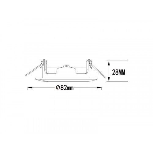 Anneau pour spot à encaster essentiel Remi GU10 en plastique, diam. 82 mm gris argent - Sans marque