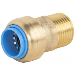 Raccord droit male 12 x 17 mm diam. 12mm laiton de marque QUICK PLOMBERIE, référence: B8701200